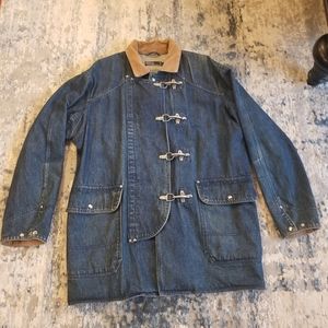 Vintage 90s Polo Ralph Lauren Denim Fireman Jacket